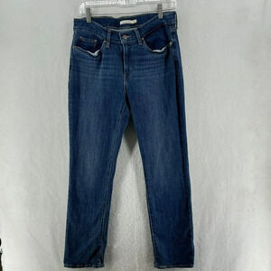 Levi's Jeans Women's Sz 28 Blue Classic Straight Leg Mid-Rise Stretch Denim